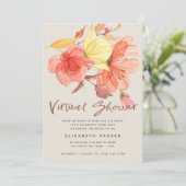 Verandering van plannen waterverf bloemendouche kaart (Staand voorkant)