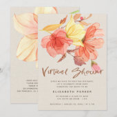 Verandering van plannen waterverf bloemendouche kaart (Voorkant / Achterkant)