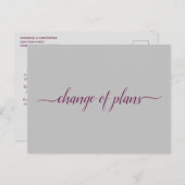 Verandering van plannen Weddenschap Uitgestelde be Aankondigingskaart (Voorkant / Achterkant)