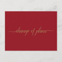 Verandering van plannen Wedding Postponed Gold op