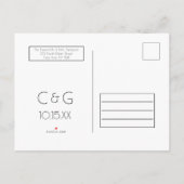 Verandering van plannen White Black Uitgestelde br Aankondigingskaart (Achterkant)