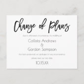 Verandering van plannen White Black Uitgestelde br Aankondigingskaart (Voorkant)