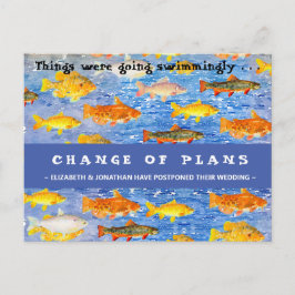 Verandering van plannen Zwemschool visschool Brief Briefkaart