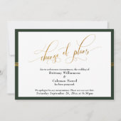 Verandering van Plans Elegant Groen met Gold Strip Kaart (Voorkant)