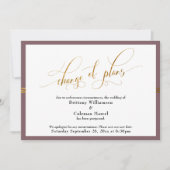 Verandering van Plans Elegant Mauve w / Gold Strip Kaart (Voorkant)