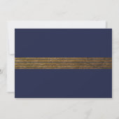 Verandering van Plans Elegant Navy w / Gold Stripe Kaart (Achterkant)