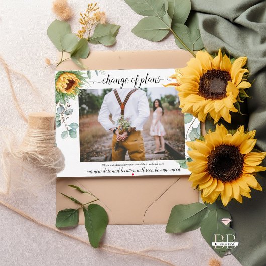 Verandering van Planten Gele Zonnebloemen Briefkaart