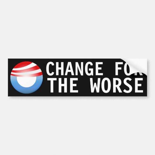 Verandering voor de slechtste bumpersticker (Voorkant)
