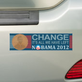 VERANDERING We hebben alleen NOBAMA-bumpersticker  Bumpersticker (Op auto)