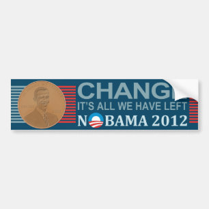 VERANDERING We hebben alleen NOBAMA-bumpersticker Bumpersticker