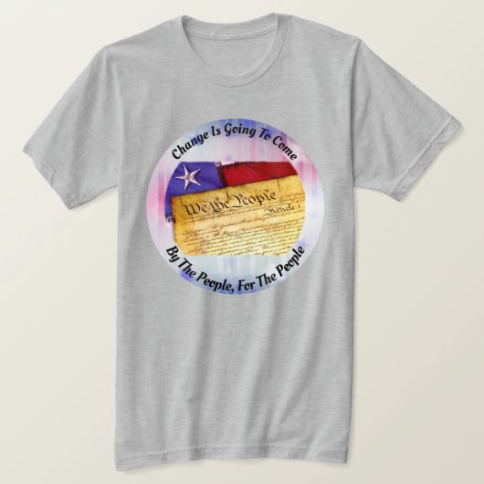 Verandering zal komen, door en voor de mensen t-shirt (Design voorkant)