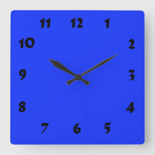 Veranderlijk Genummerd Helder Neon Blauwe Klok