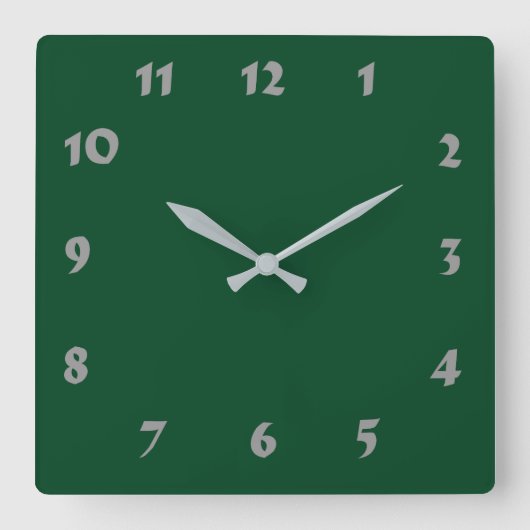 Veranderlijke Genummerde Altijdgroene Groene Klok (Voorkant)