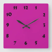 Veranderlijke Genummerde Hete Roze Klok (Voorkant)