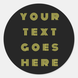 Veranderlijke jouw tekst hier persoonlijk ronde sticker