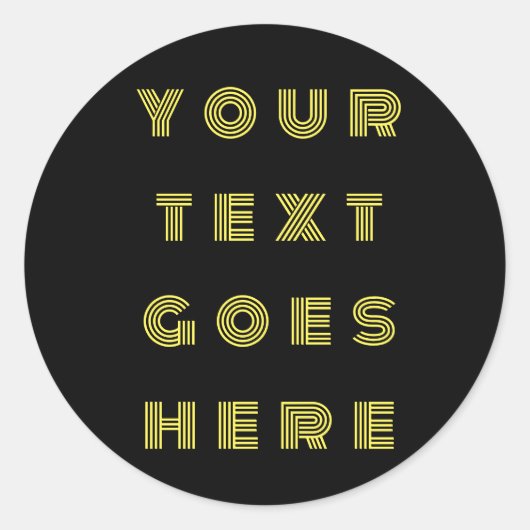 Veranderlijke jouw tekst hier persoonlijk ronde sticker (Voorkant)