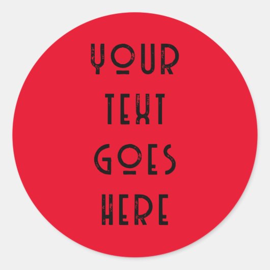 veranderlijke jouw tekst hier persoonlijk ronde sticker (Voorkant)