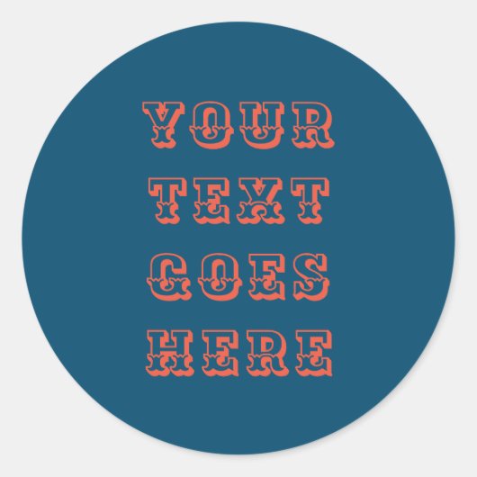 veranderlijke jouw tekst hier persoonlijke tekst ronde sticker (Voorkant)