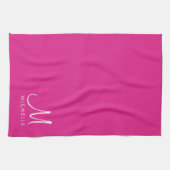 Veranderlijke Tekstkleur Initiaal Naam Monogram Theedoek (Horizontaal)