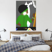 Verangstig kunstenaar canvas afdruk (Insitu (Slaapkamer))