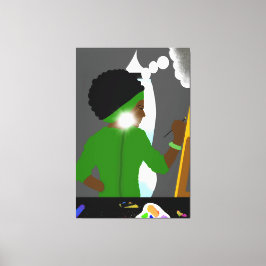 Verangstig kunstenaar canvas afdruk