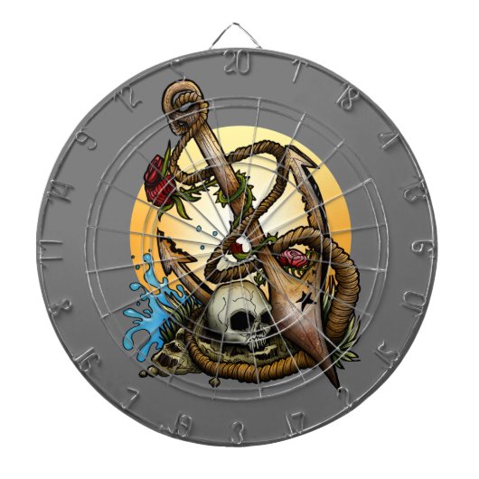 Verankerd Dartbord (Voorkant)