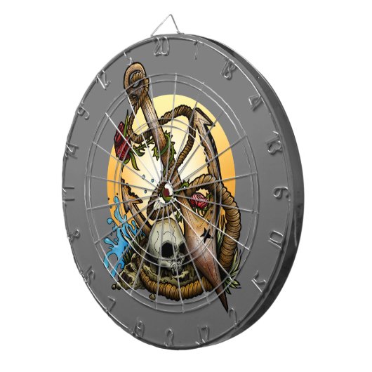 Verankerd Dartbord (Voorkant Rechts)