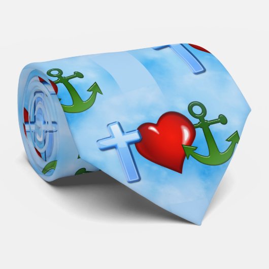 verankerd door jesus mannen stropdas (Opgerold)