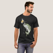 Verankerd door vin - Rode visstaart T-shirt (Voorkant volledig)