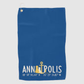 Verankerd in Annapolis Dog Golf Towel Golfhanddoek (Voorkant)