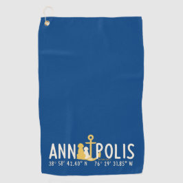Verankerd in Annapolis Dog Golf Towel Golfhanddoek