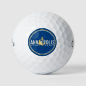 Verankerd in Annapolis Honden Golfballen Set (Voorkant)
