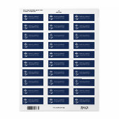 Verankerd in de liefde Blauw anker trouw Etiket (Full Sheet)