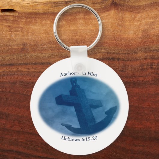 Verankerd in hem sleutelhanger (Voorkant)