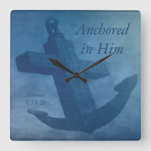 Verankerd in hem vierkante klok (Voorkant)