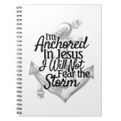 Verankerd in Jezus Schrift Kustkust Christelijk Notitieboek (Voorkant)