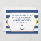 Verankerd in liefde in nautische foto dank u bedankkaart (Achterkant)