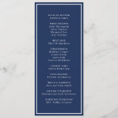 Verankerd in Liefde Nautisch Blauw Anker Bruiloft Programmakaart (Achterkant)