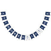 Verankerd in Liefde Nautisch Blauw Anker Bruiloft Vlaggetjes (Alle)