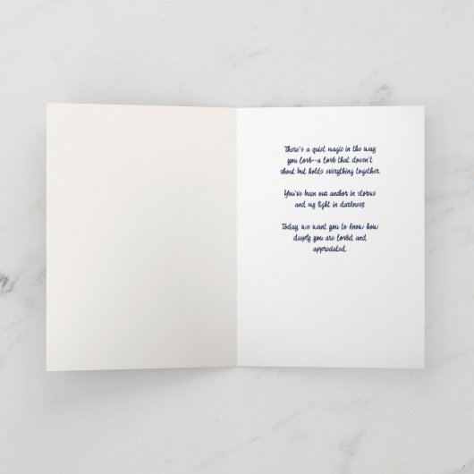 Verankerd in liefde Vaderdag Kaart (Binnen)