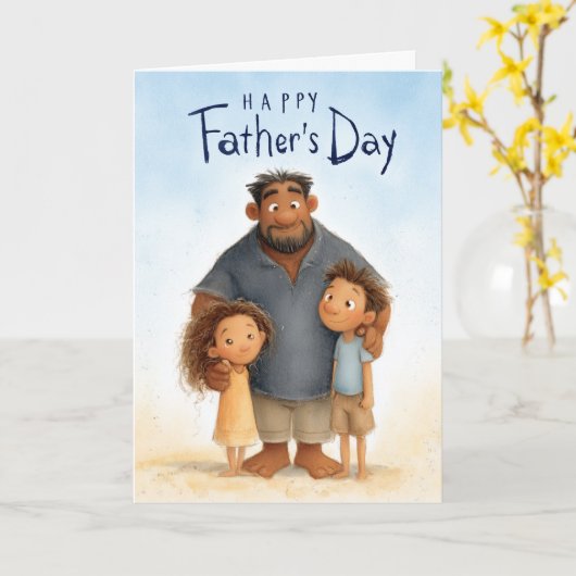 Verankerd in liefde Vaderdag Kaart (Gele Bloem)