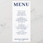 Verankerd in liefde Witte maritieme anker bruiloft Menu (Voorkant)