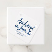 Verankerd in Love Beach Nautical Weddenschap Bedankjes Labels (In situ)