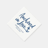 Verankerd in Love Beach Nautical Weddenschap Servet (Hoek)