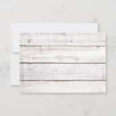 Verankerd in Love Rustic Nautical Anchor Stripe RSVP Kaartje (Achterkant)