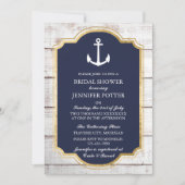 Verankerd in Love Rustisch Vrijgezellenfeest Kaart (Voorkant)