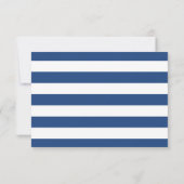 Verankerd in Nautical Anchor Stripe RSVP Kaartje (Achterkant)