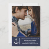 Verankerd in Nautical Rustic Anchor uit de liefde Save The Date (Voorkant)