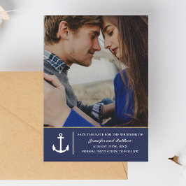Verankerd in Nautical Rustic Anchor uit de liefde Save The Date