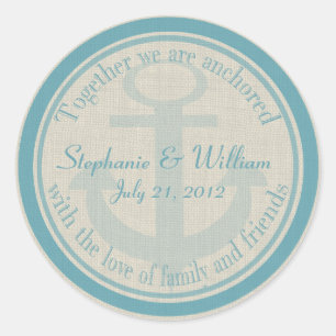 Verankerd met liefde ronde sticker